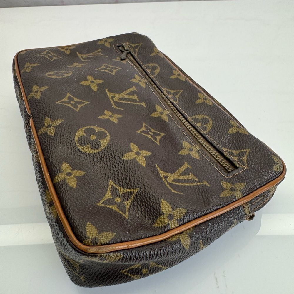 Vintage Louis Vuitton Monogram Toiletry Cosmetic Pouch Clutch - Picture 4 of 13